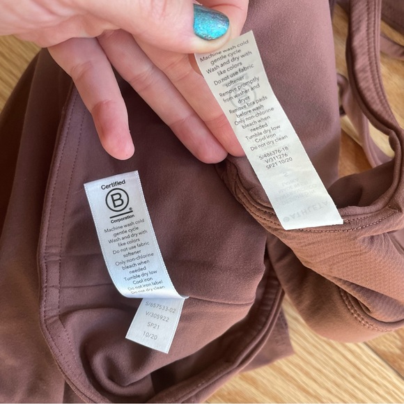 Athleta Hearth Rose Exhale Bra Elation Pirouette 7/8 Legging Set Size Small - Picture 8 of 11
